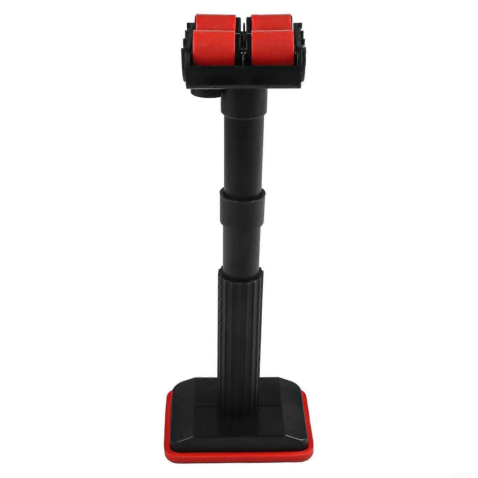 Adjustable Telescopic Support Rod with Dual Roller Head and NonSlip Base for Cabinet Installation