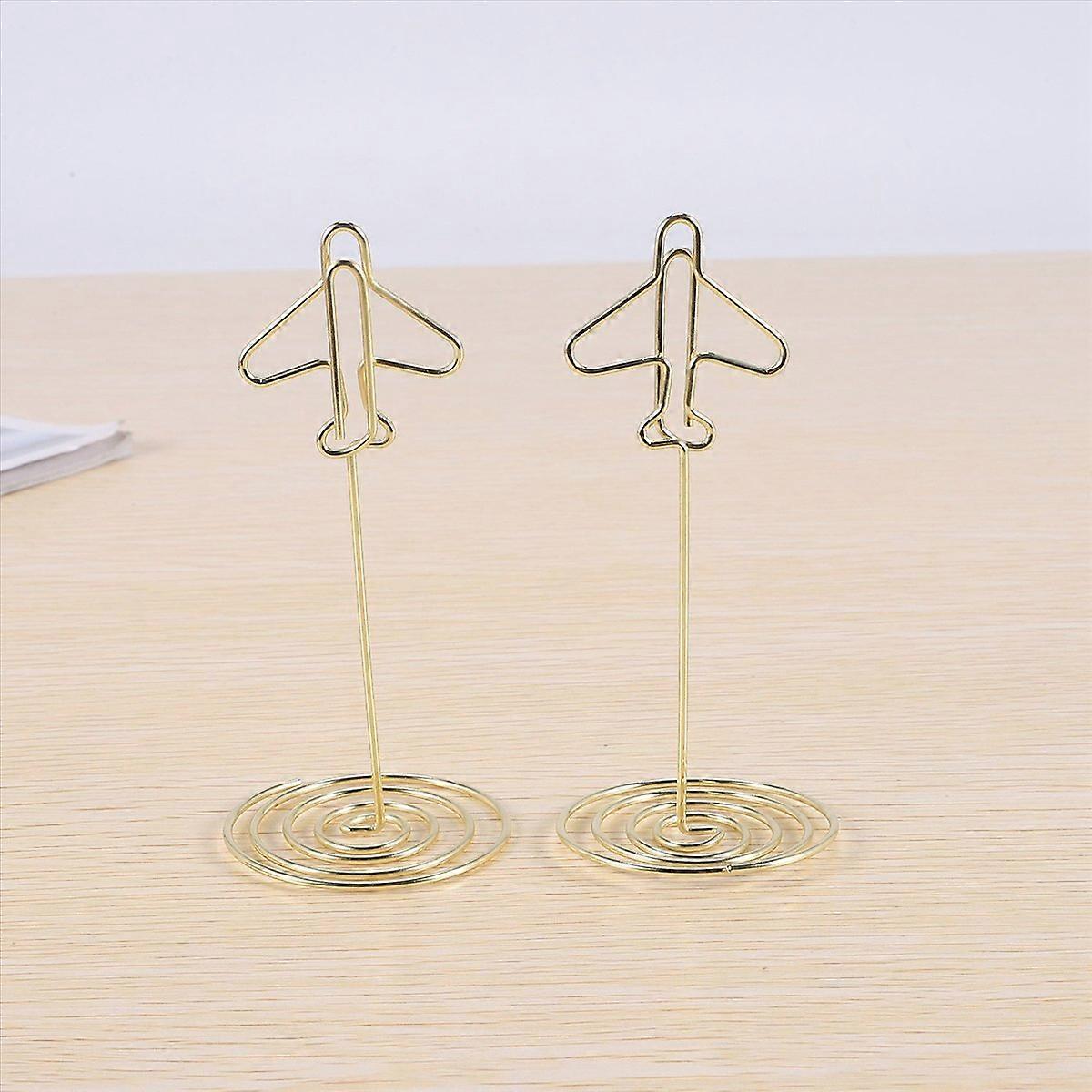 10Pcs Memo Clip Holder, Table Number Name Card Holder with Base