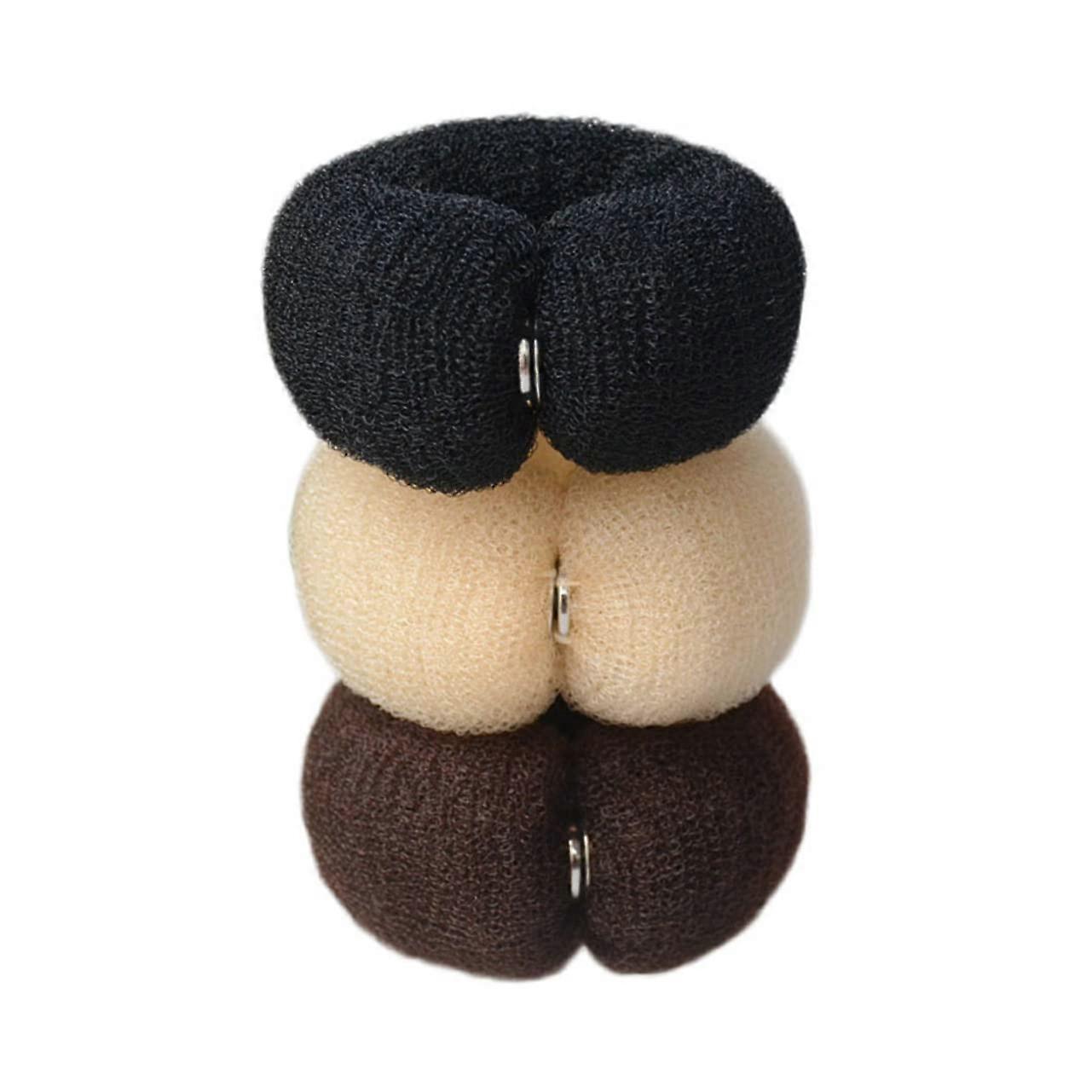 3Pcs Hair Bun Maker Set for Women with Durable Donut Tools for Fast Elegant Styling and Secure Hold