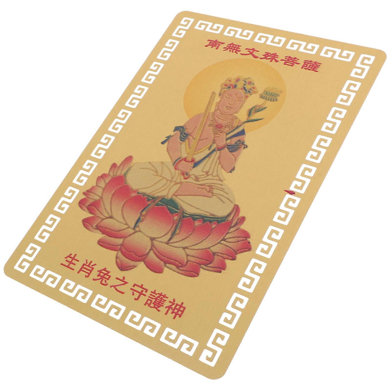 Assorted Color Alloy Zodiac Bunny Card for Chinese New Year Decor