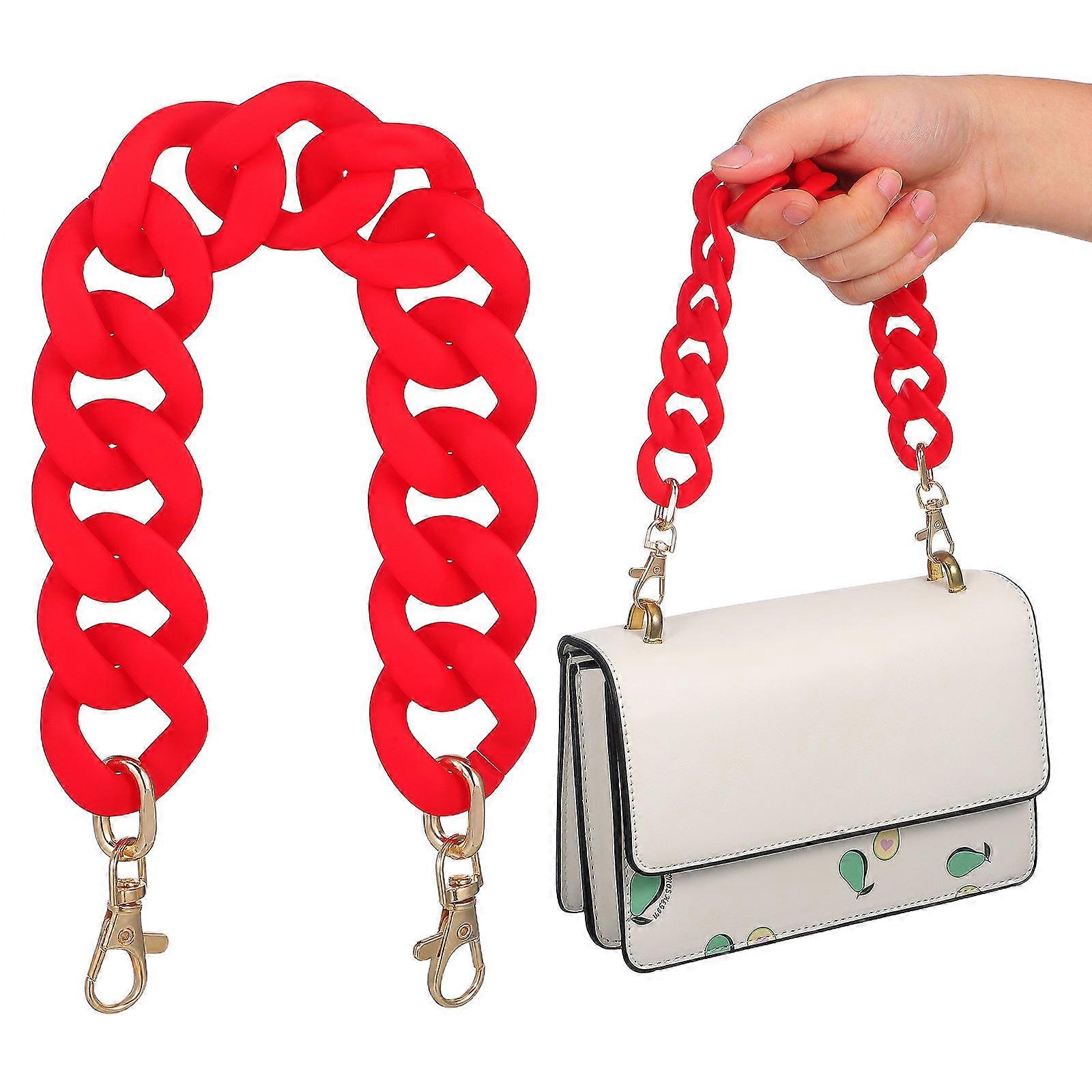 laukku DIY ketjulaukku vaihtohihna kukkaro ketjulaukku roikkuva hihna DIY lisävarustepunainen)