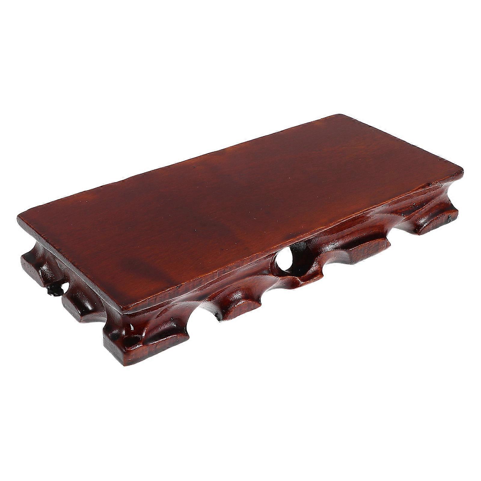 Wooden Base for Holding 1 Rectangular Vintage Vase Display Stand