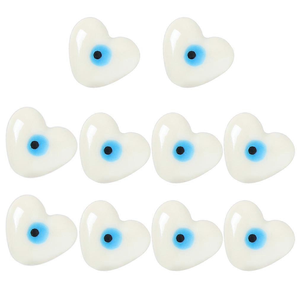 Ceramic Evil Eye Beads 30 Pcs for DIY Jewelry Making Decoration Gift Making 0.59X0.51X0.28in