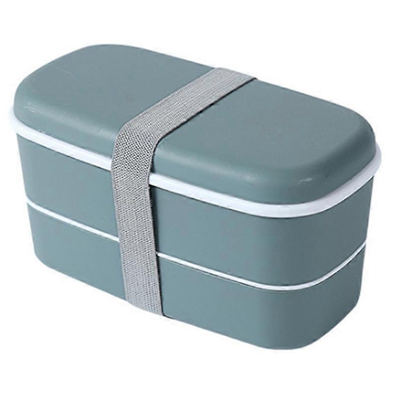 Microwavable 2 Layer Lunch Box with Compartments Leakproof Box Green
