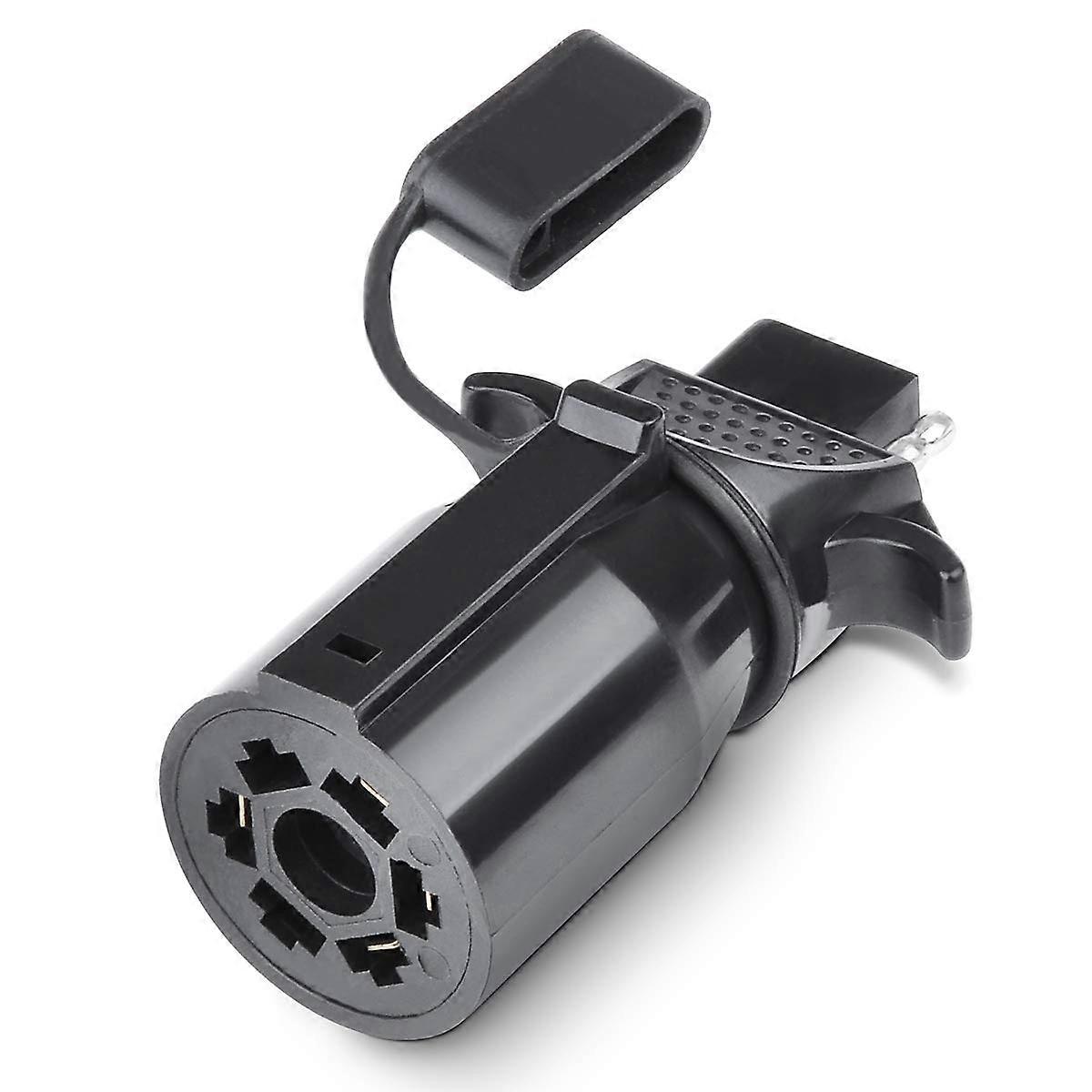 7 Way to 4 Way Trailer Wiring Adapter with Weatherproof Cover, Quick Plug Conversion, Universal Fit