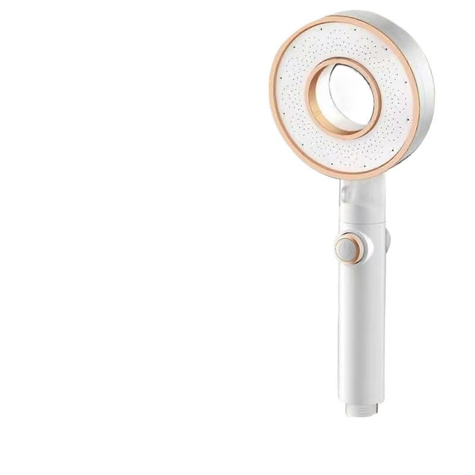 Handheld  Pressure Shower Head with 3Mode Adjustable Spray and Quick Pause Function, White