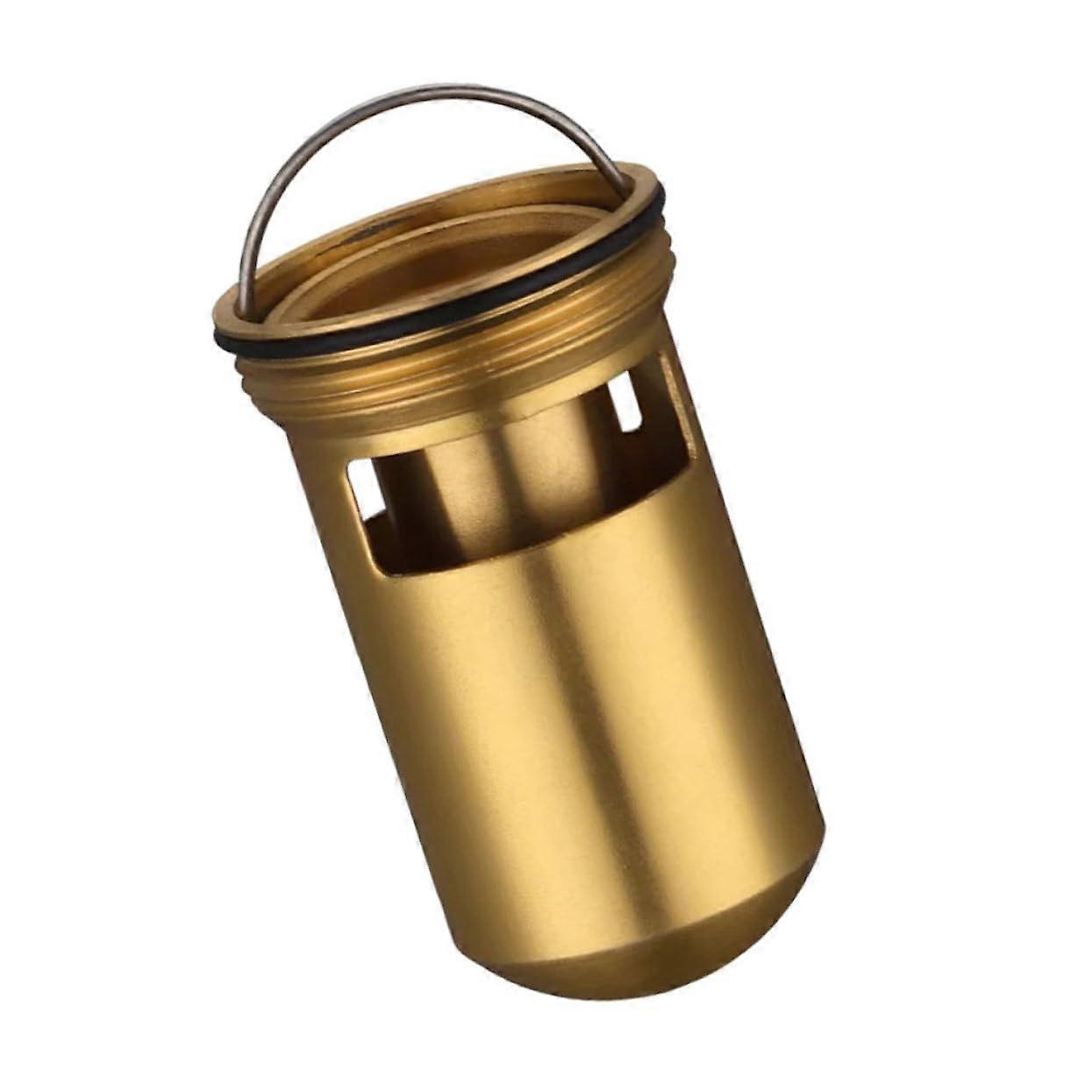 Floor Drain Strainer with Smell Prevention and Easy Detach Handle, Stainless Steel Sink Filter, Golden