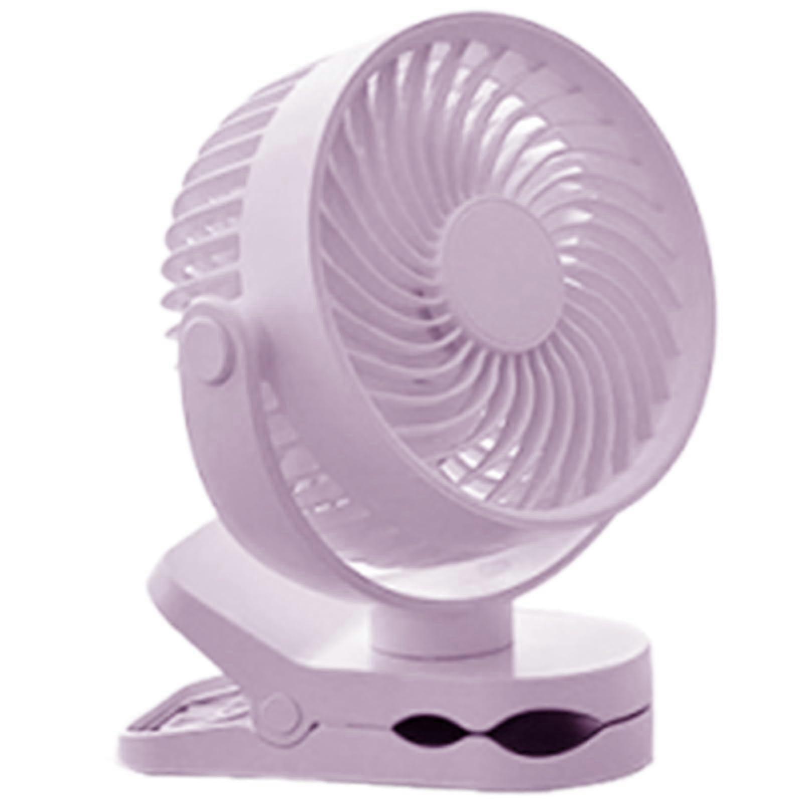 Portable Clip On Fan USB Rechargeable 360° Rotation Quiet Cooling for Desk Tent Car Camping