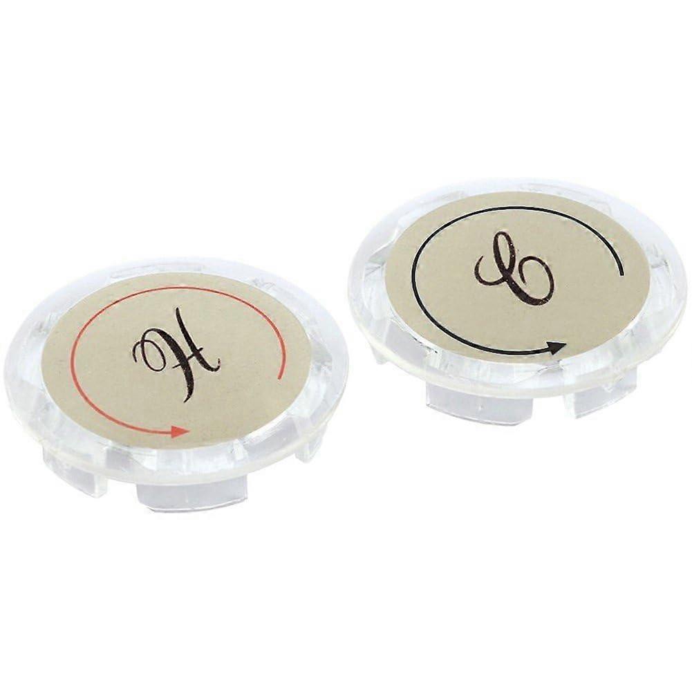 2pcs Faucet Handle Replacement Hot and Cold Indicator Button Set for Kitchen and Bathroom Sink