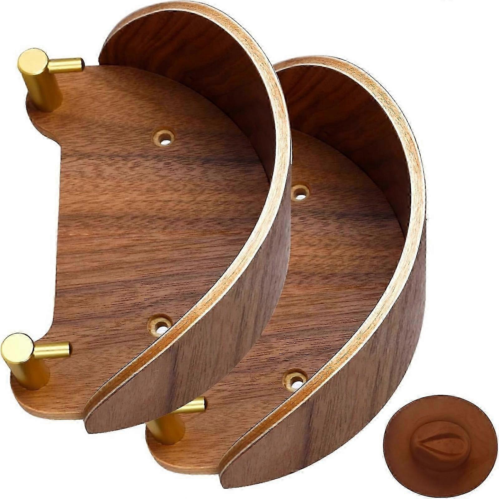 Wall Mounted Wooden Hat Holder Prevents Creasing