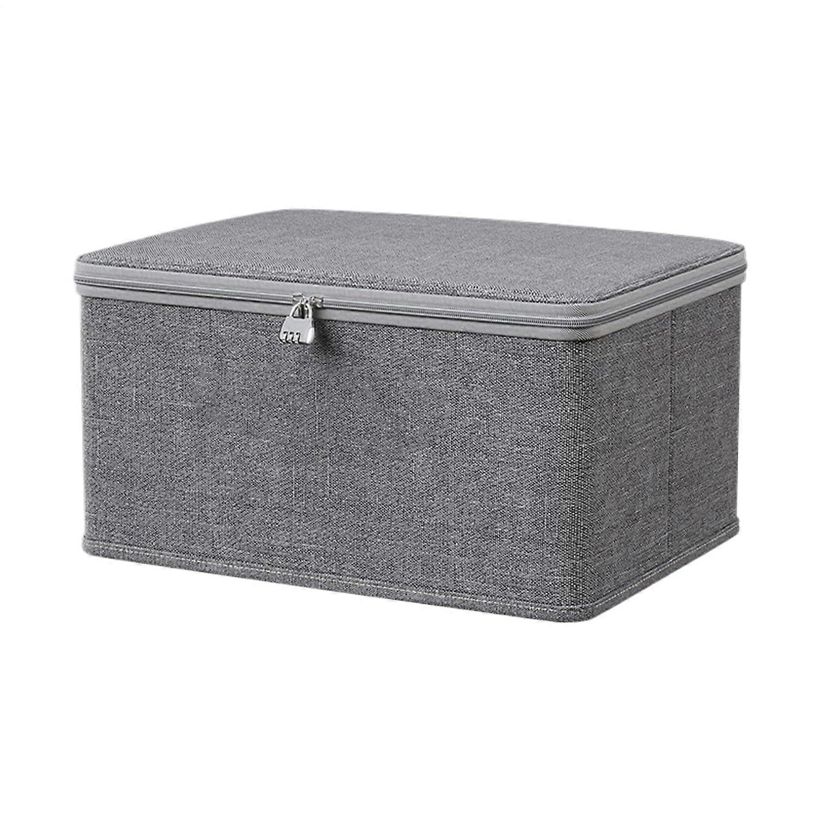 Stackable Storage Bin with Lid, Durable HeavyDuty Closet Organizer Box for Clothes, Gray S