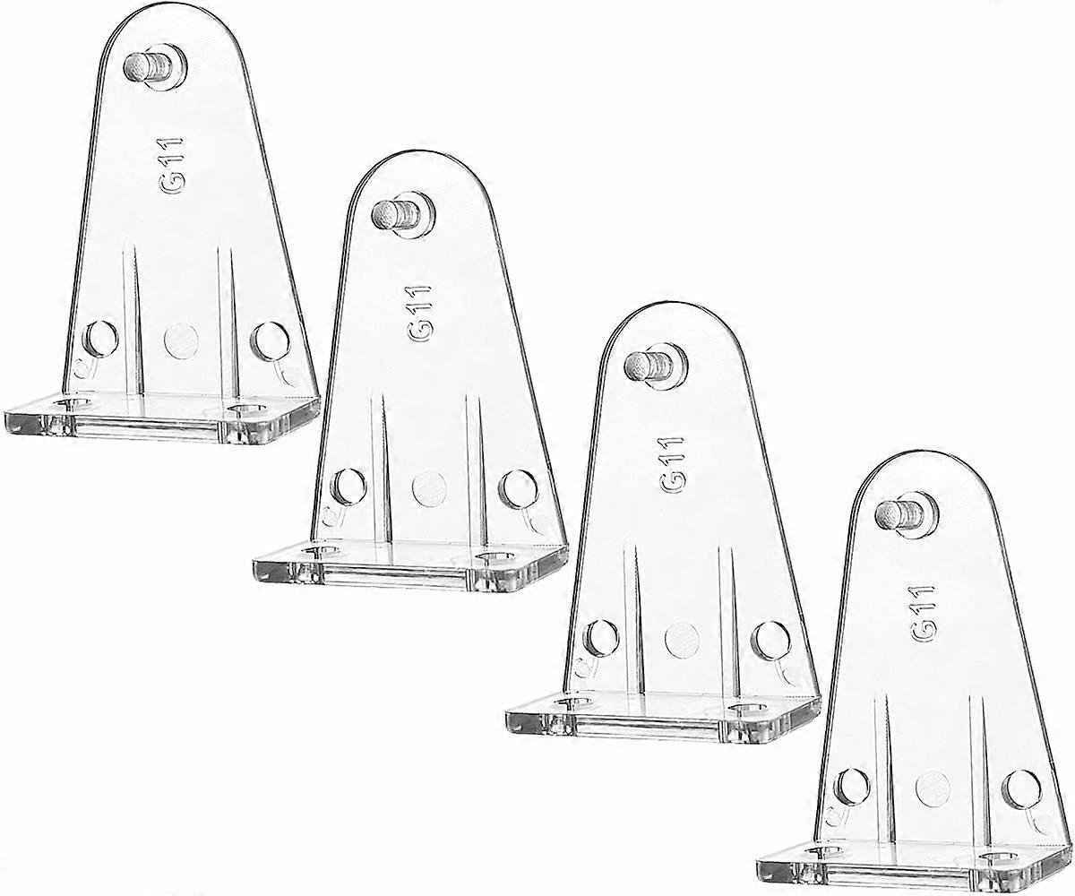 Blind Hold Down Clips for 1.5 Inch Bottom Rail, Clear NoScrew Window Blind Brackets, 4 Pack