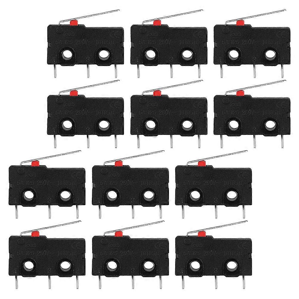 Micro Limit Switch with Hinge Levers for Mechanical Equipment 12Pcs