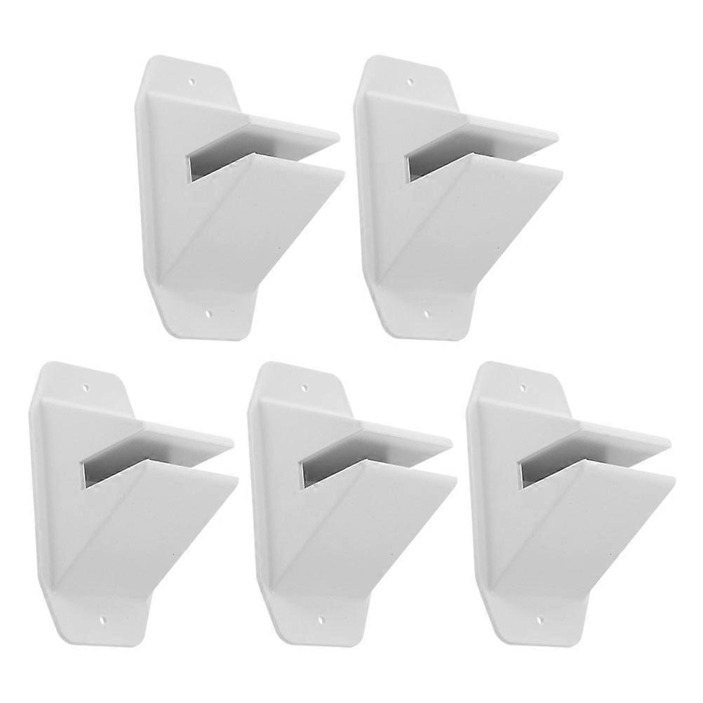 Garden Fence Post Base for Support 5Pcs Plastic White Durable Brackets