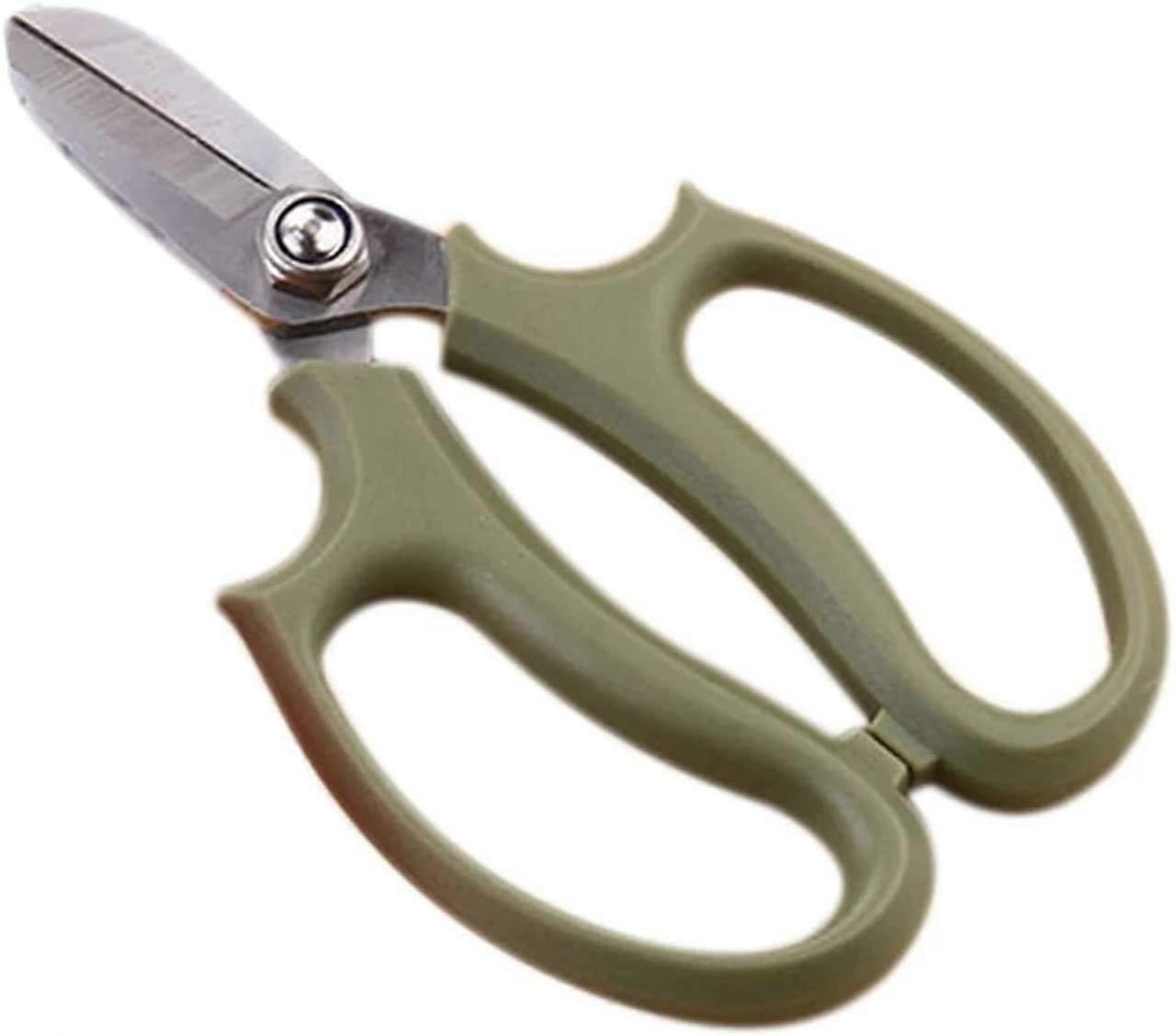 Ergonomic Garden Shears with Sharp Hardened Blades for Precise Bypass Pruning Shrubs 26cm Green
