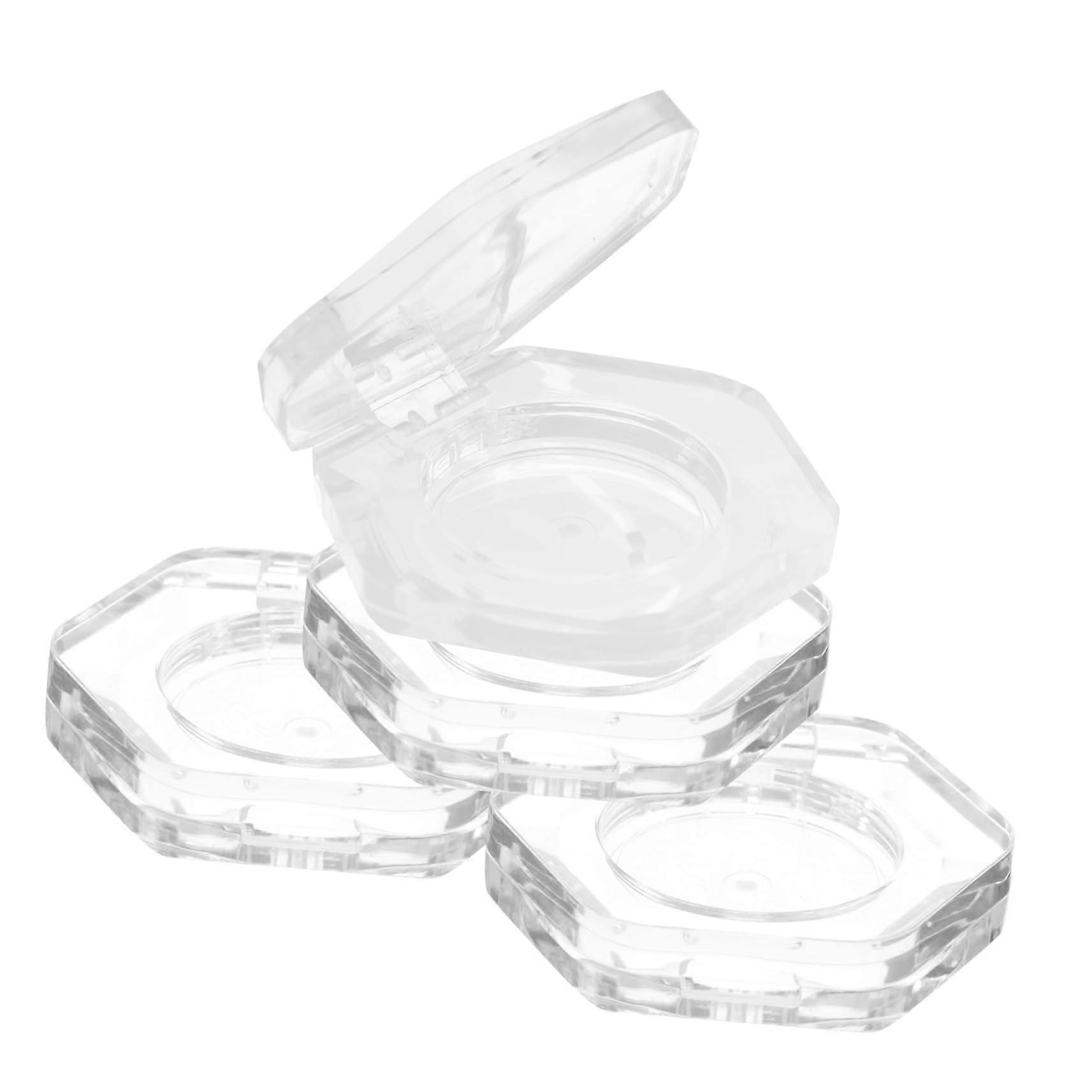 4pcs Hexagonal Empty Eyeshadow Pans for DIY Makeup Palette Travel Refillable Cosmetic Case
