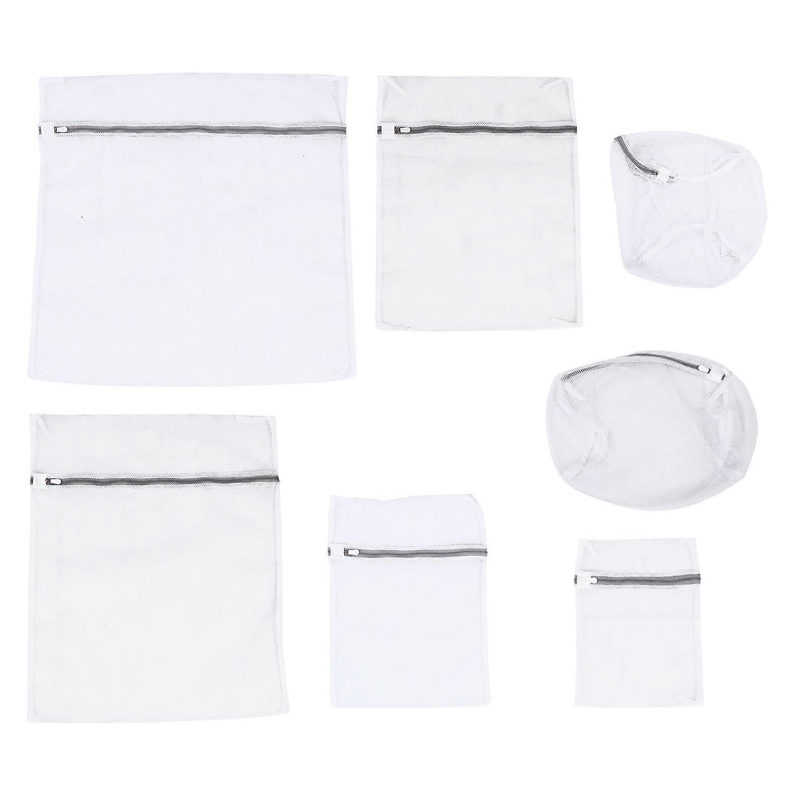 Laundry Bag Mesh Laundry Bag for Washing Machine with Zipper 7Pcs Set