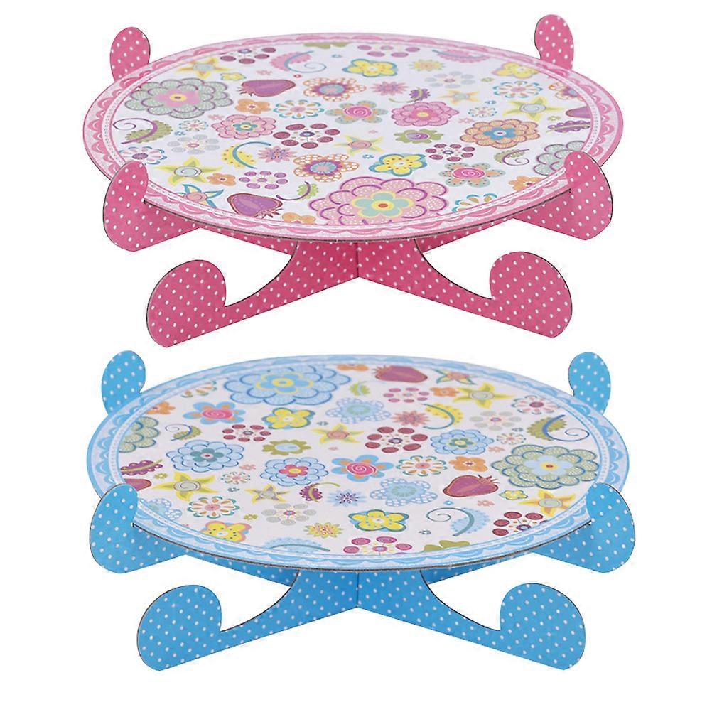 Collapsible Paper Cake Stand One-Tier for Cake Storage Pink