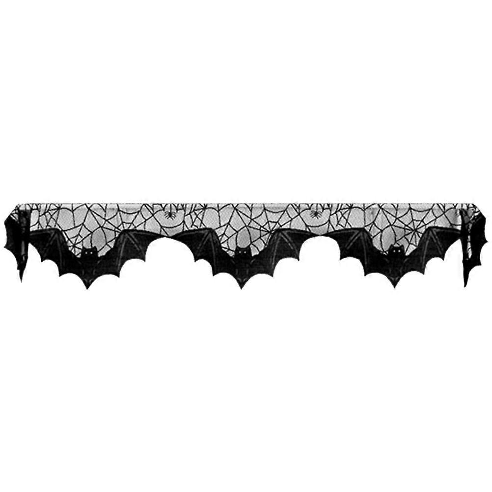 Spider Web Halloween Tablecloth Lace Cover for Table Decoration 2Pcs
