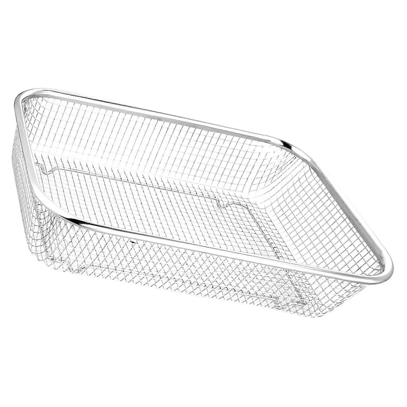Silver Stainless Steel Fruit and Vegetable Basket for Kitchen 1Pcs Drain