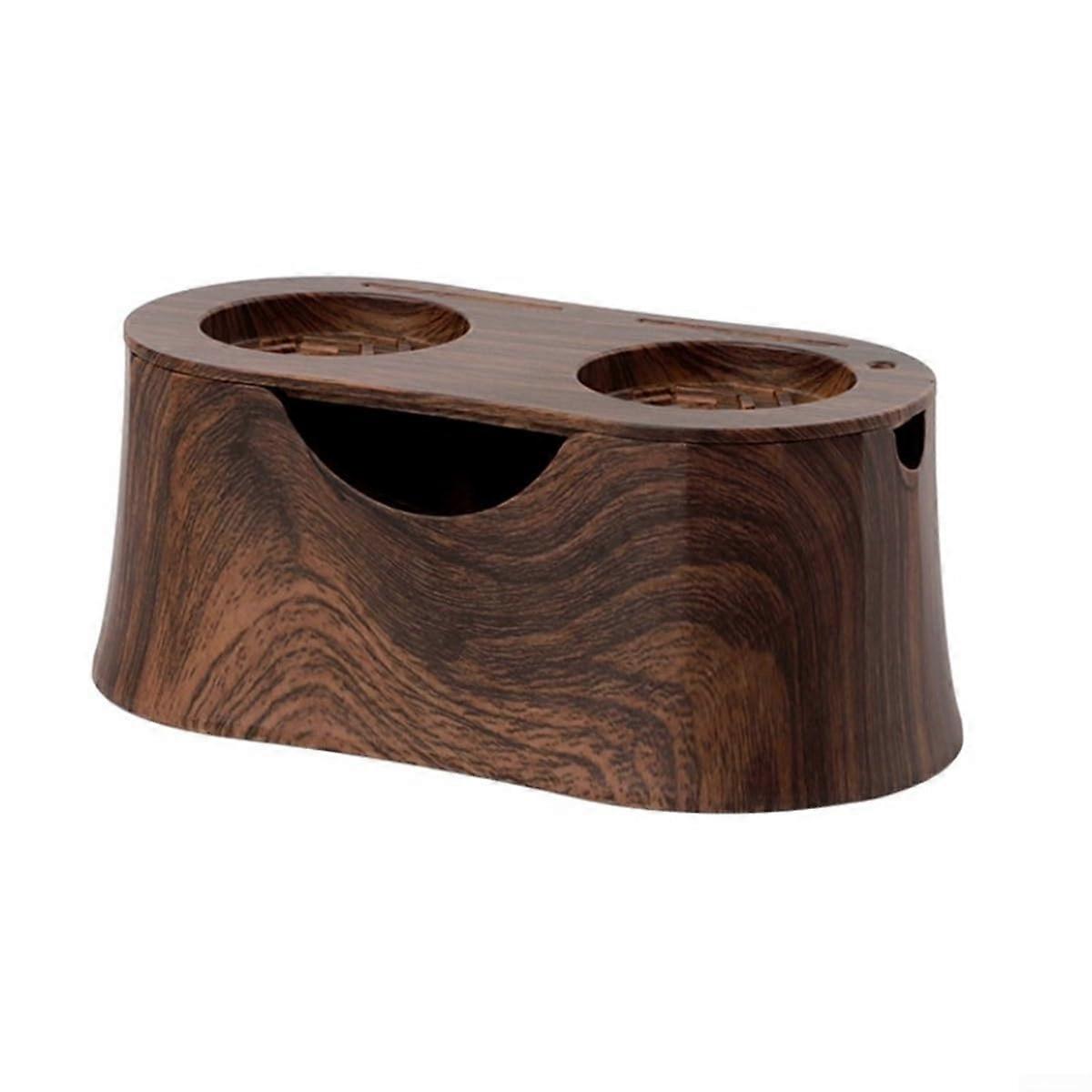 Espresso Knock Box with AntiSlip Base, Noise Reduction, 2 in 1 Tool Stand, Brown Coffee Grounds Container