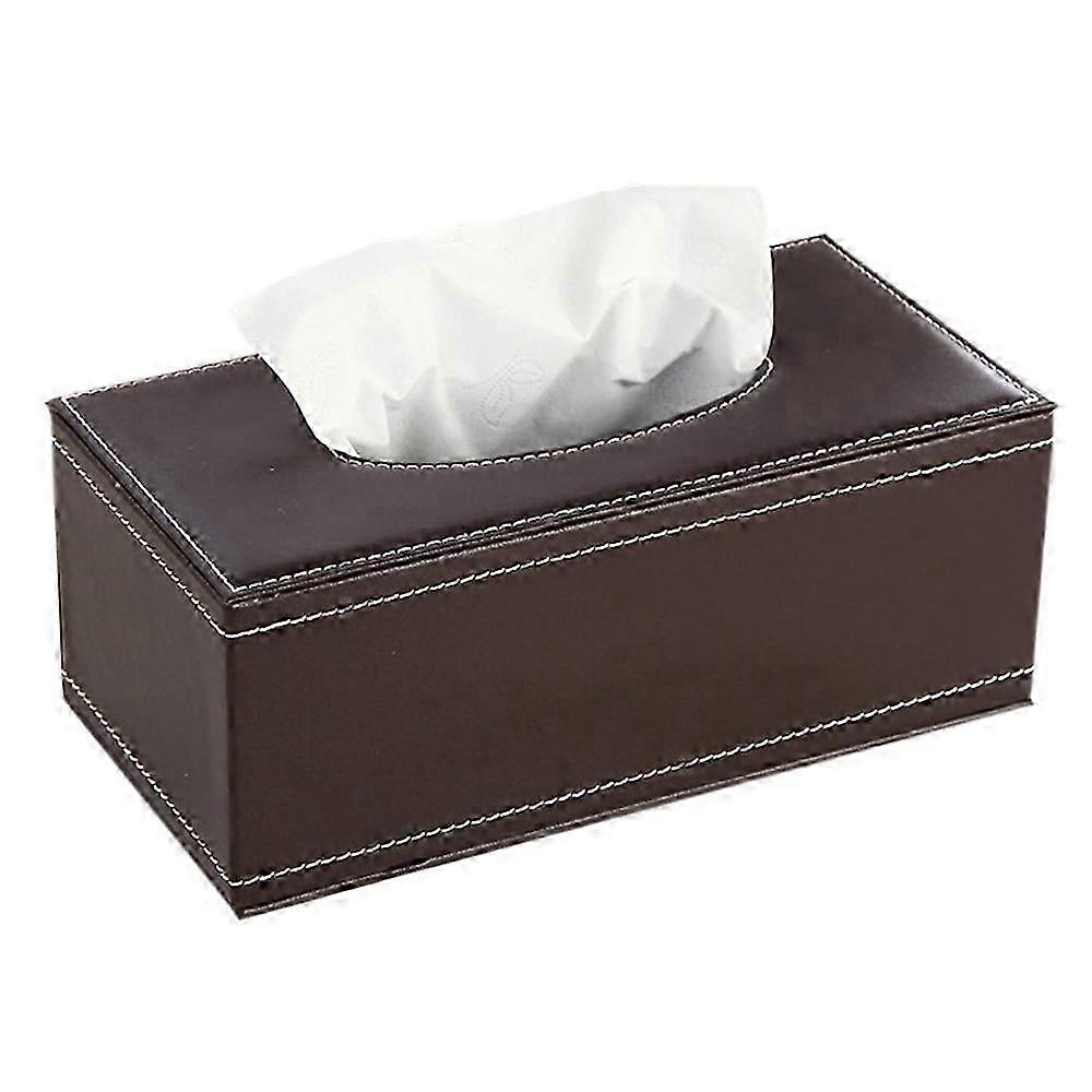 25-26 Leather tissue box cover rectangular square tissue box rack