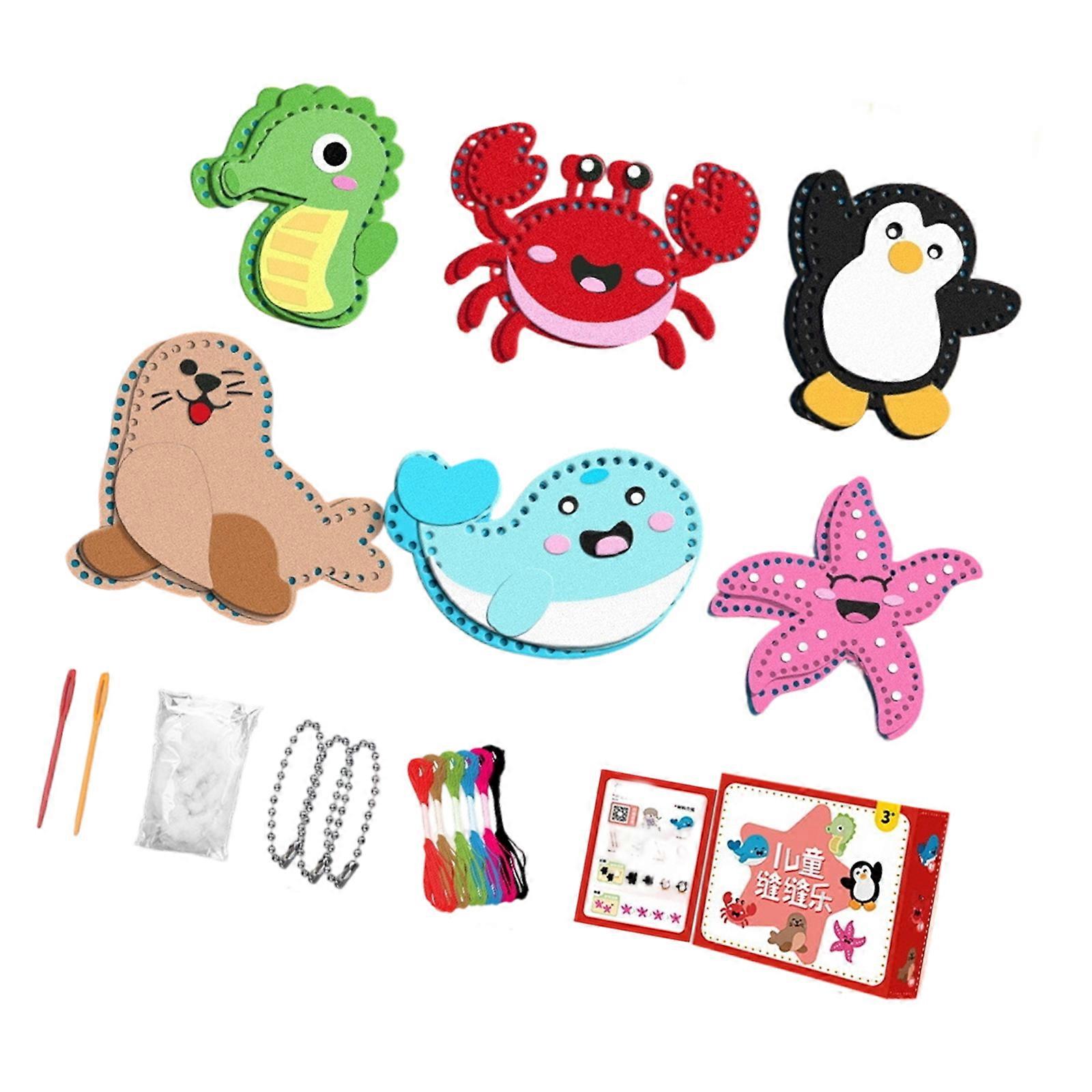 Creative Craft Sewing Kits Handmade Materials for Creative Project Pendant Making Kids Safe and Fun Learning Activity Multicolor