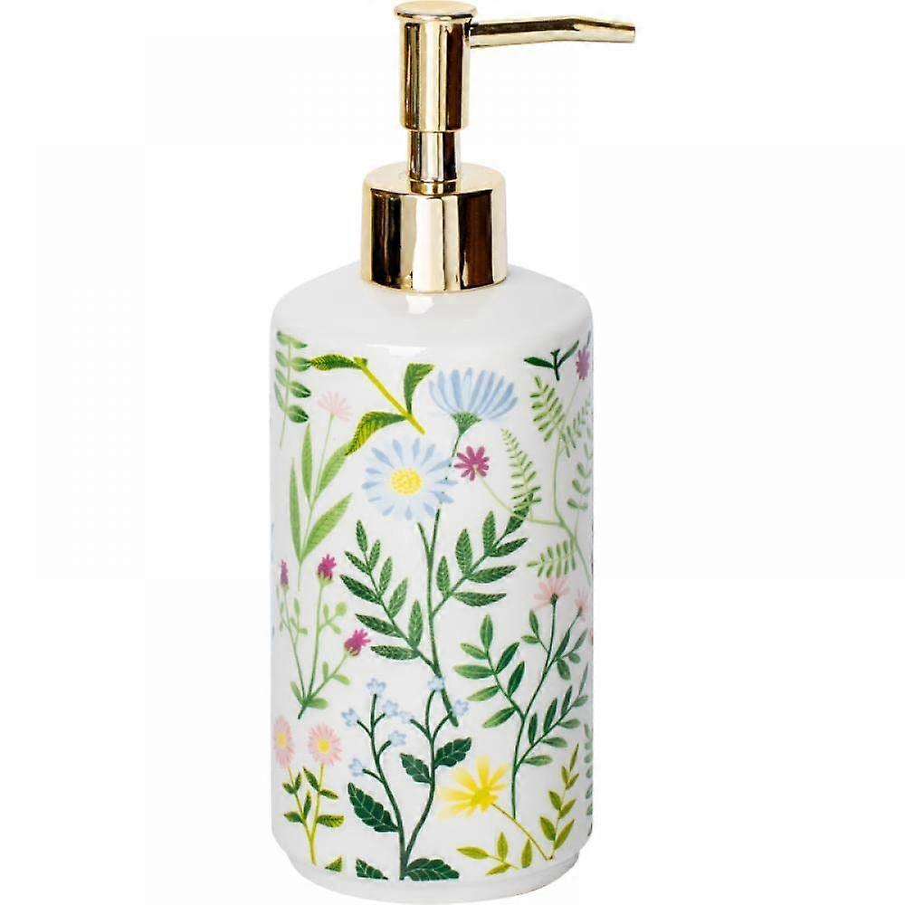 Ceramic Soap Dispenser Elegant Glaze Pump for Shampoo and Lotion Refillable Bathroom Bottle
