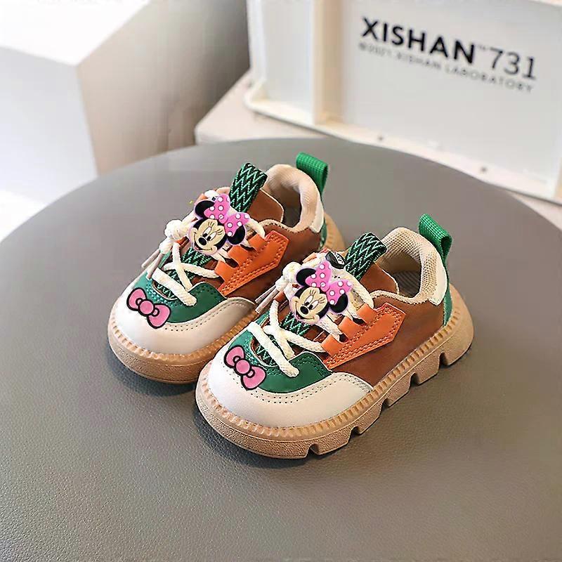 Disney Children's Board Shoes Spring and Autumn Boys Sneakers Girls' Casual Shoes Mickey Mouse Soft Sole Baby Toddler Shoes