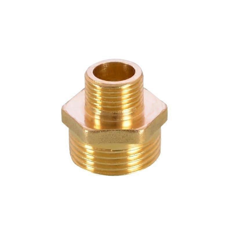 Grey Brass Pipe Fittings Thread Reducer Adapter LeakProof Corrosion Resistant for Plumbing