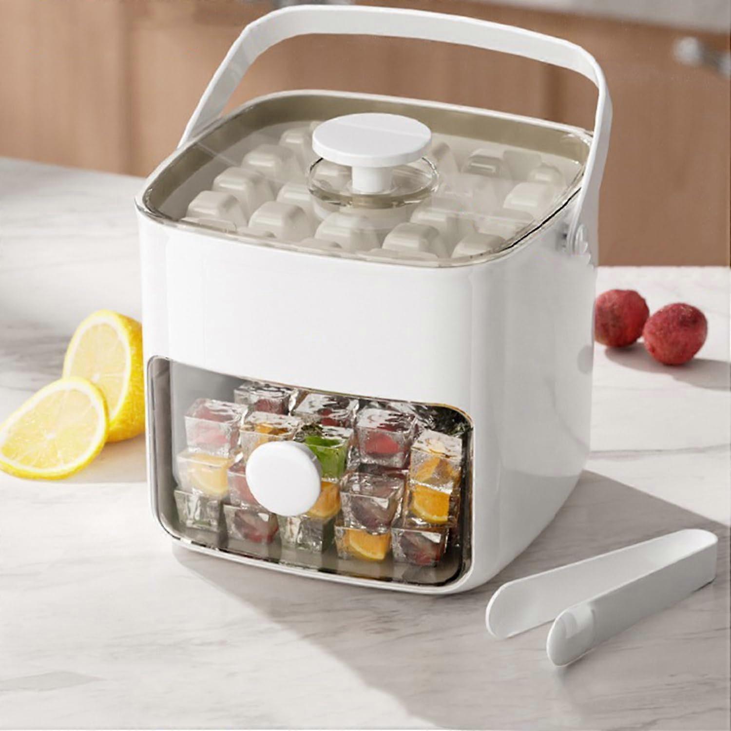 Ice Cube Tray with Lid and Container, Easy Release, Stackable BPA , 48 Cubes for Whiskey