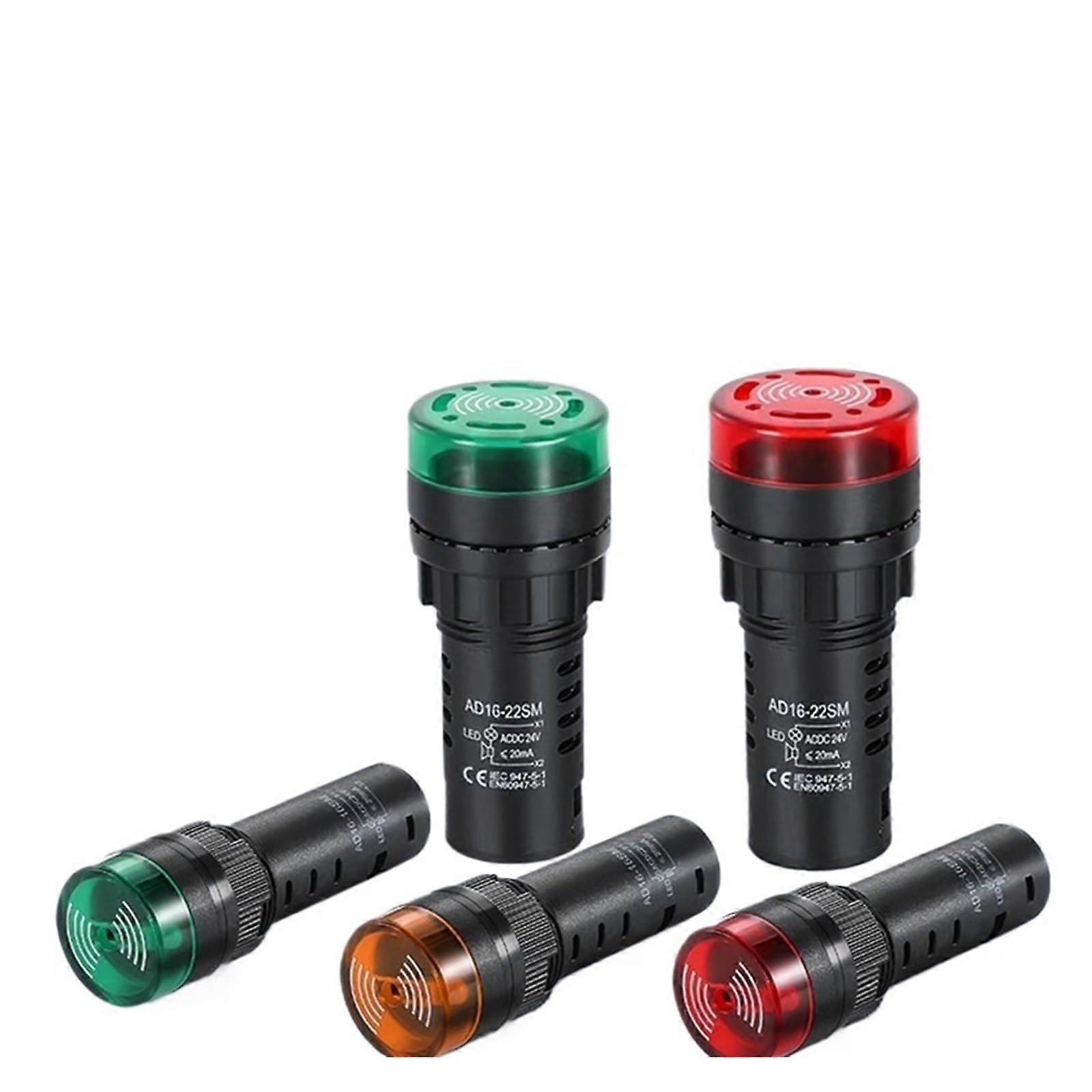 AD1622SM LED Indicator Buzzer Alarm Red Light MultiVoltage 12V 24V 220V 380V Panel Mount