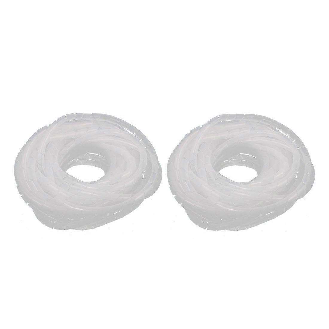 Cable Management Sleeve Clear Spiral Cable Wrap 12m Flexible Wire Organizer for Computer Cords