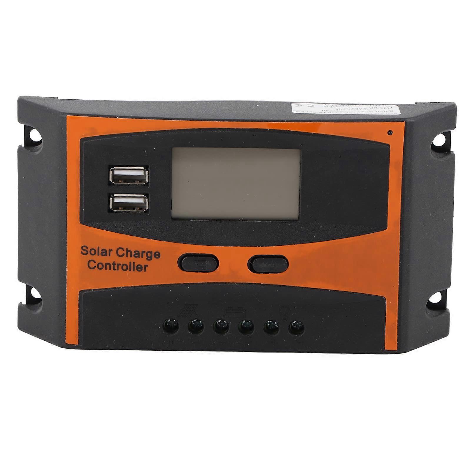 20A MPPT Solar Charge Controller 12V 24V with LCD Backlight Display Dual USB Fast Charging