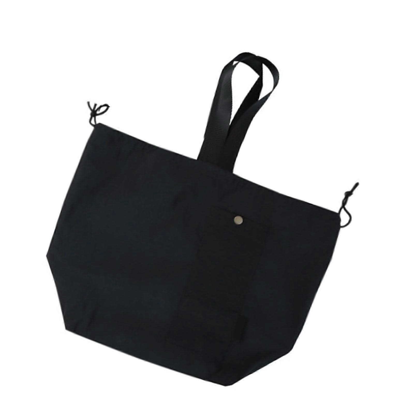 Large Capacity Insulated Lunch Bag with Drawstring Closure for Work, School, and Picnic