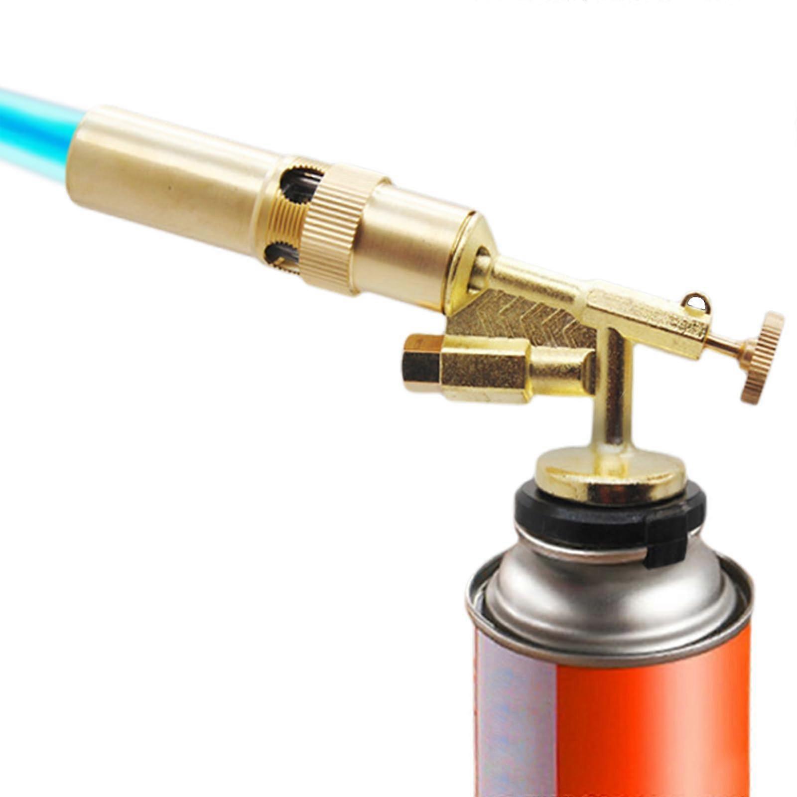 Butane Torch with Adjustable Flame Control, Copper Alloy Kitchen Blow Torch Head for Cooking, Baking, BBQ