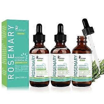 Ätherisches Bio-Rosmarinöl für Haarwachstum, 100 % rein und natürlich – Ätherisches Öl der Premiumklasse für dünnes Haar, pflegt Spliss und trockene Kopfhaut