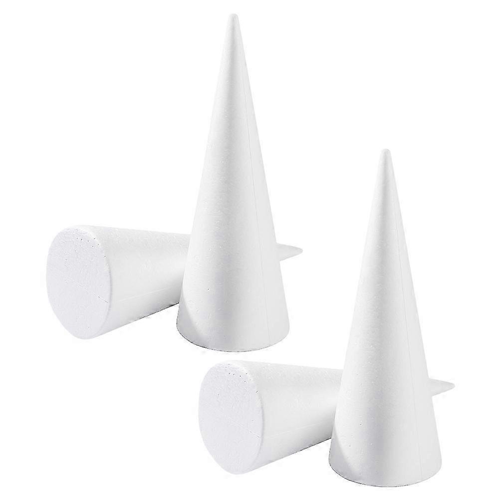 Solid Foam Cone for Crafts with 4Pcs White Material for DIY Use