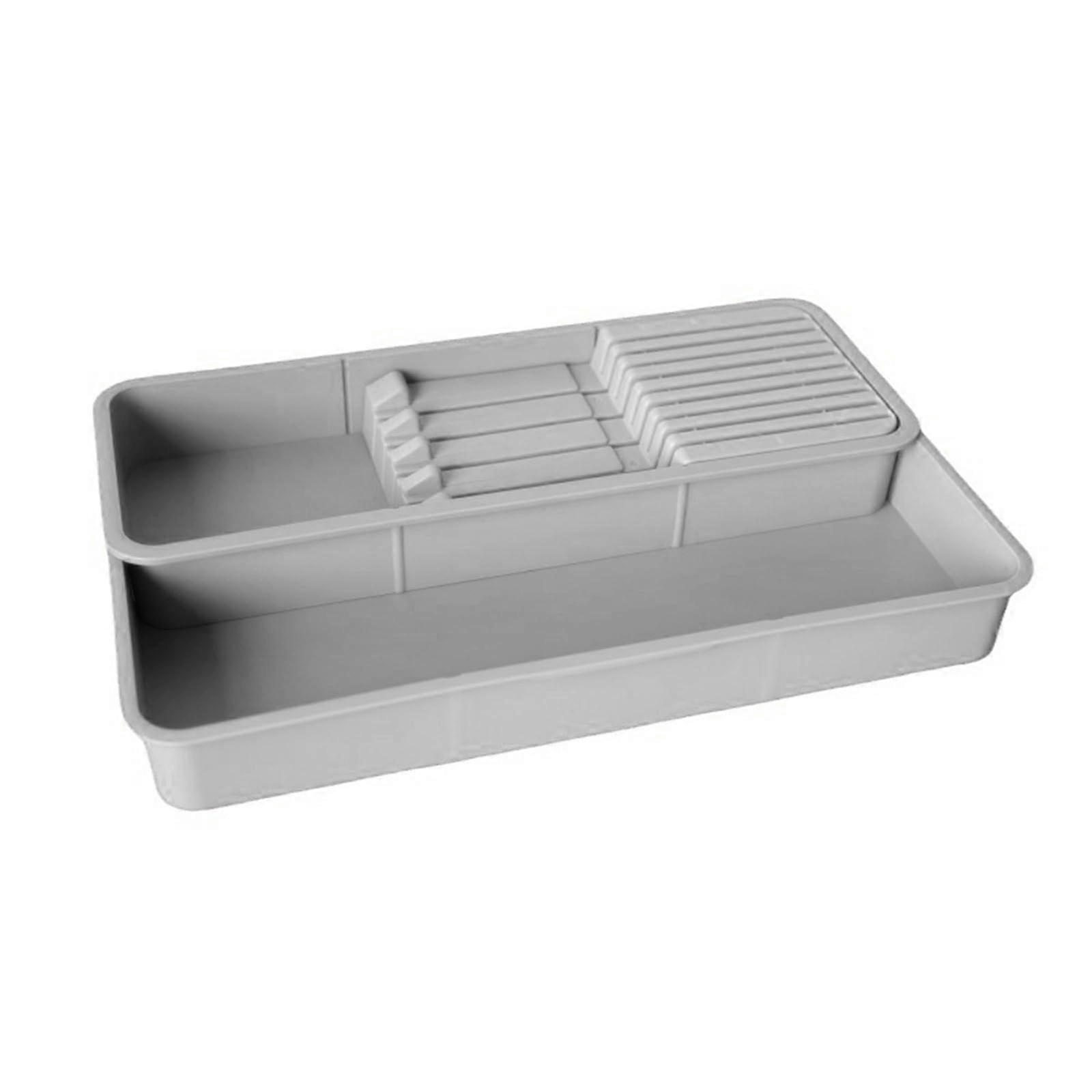 Gray Kitchen Storage Rack Organizer, SpaceSaving Utensil Holder Tray for Countertop