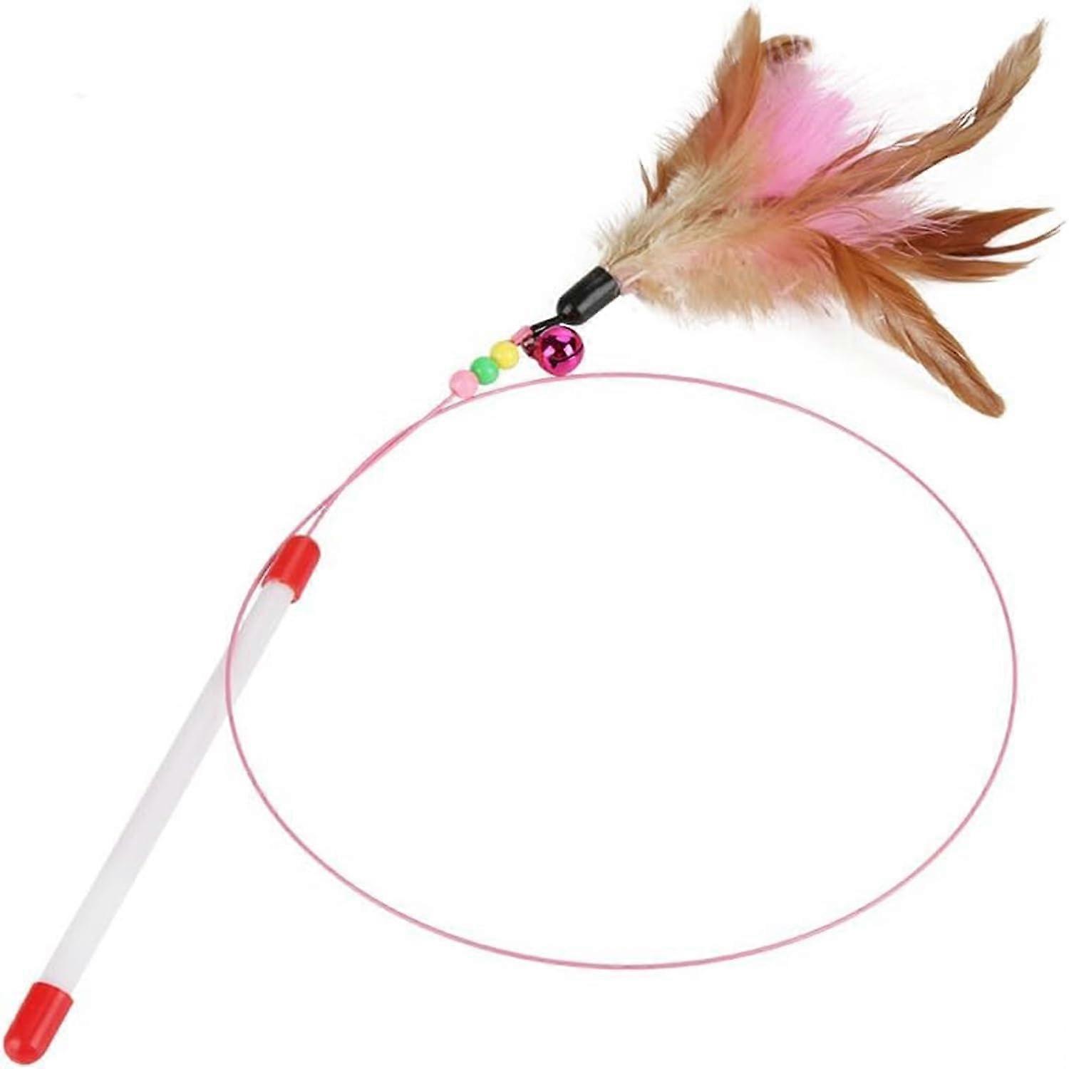 Cat Feather Toy Interactive Wand with Bells for Indoor Cats Exercise and Playtime