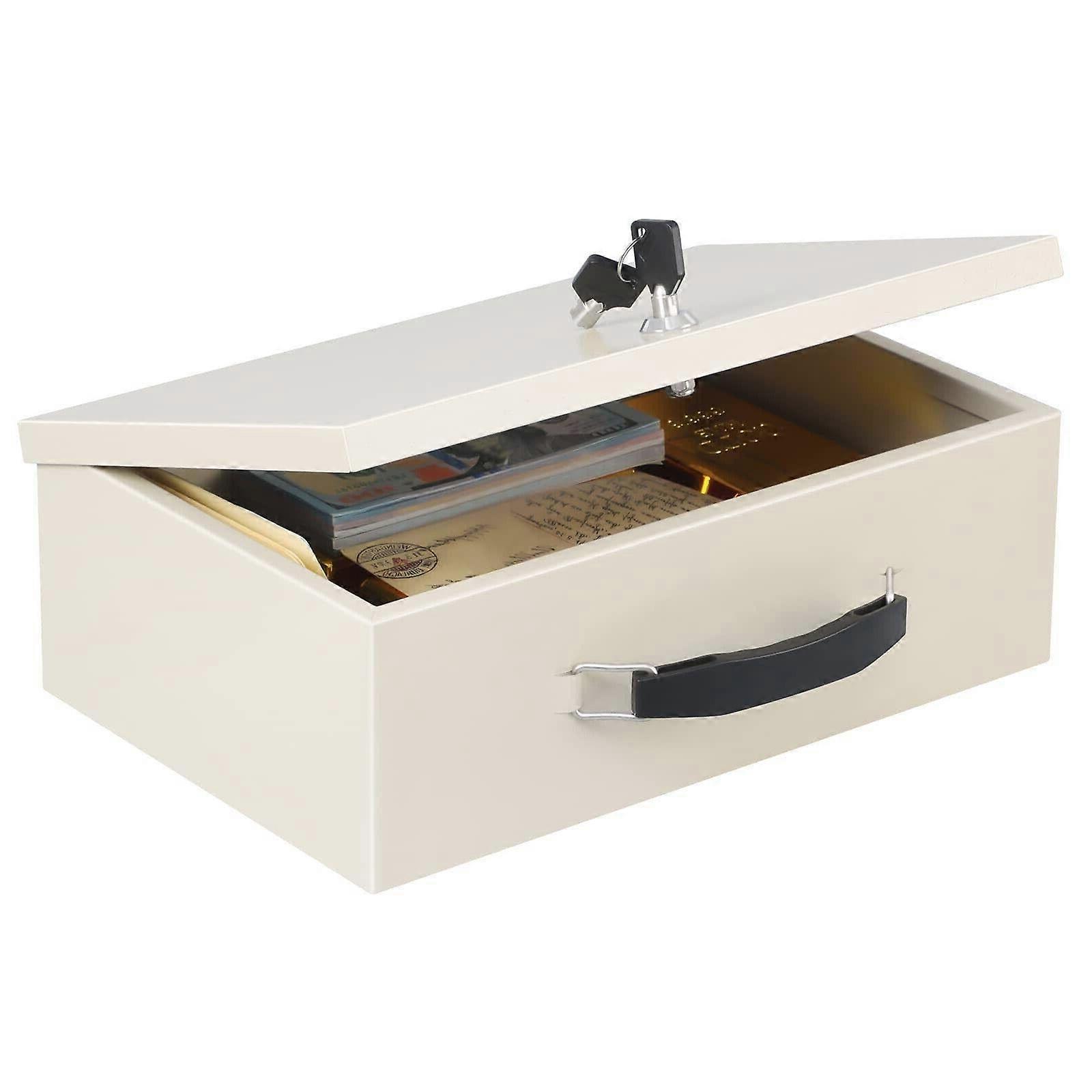 Fireproof Safe Box with Key Lock, Compact Fire Resistant Storage for Home and Office