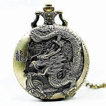 Bronzegeprägte Retro-Taschenuhr im chinesischen Stil