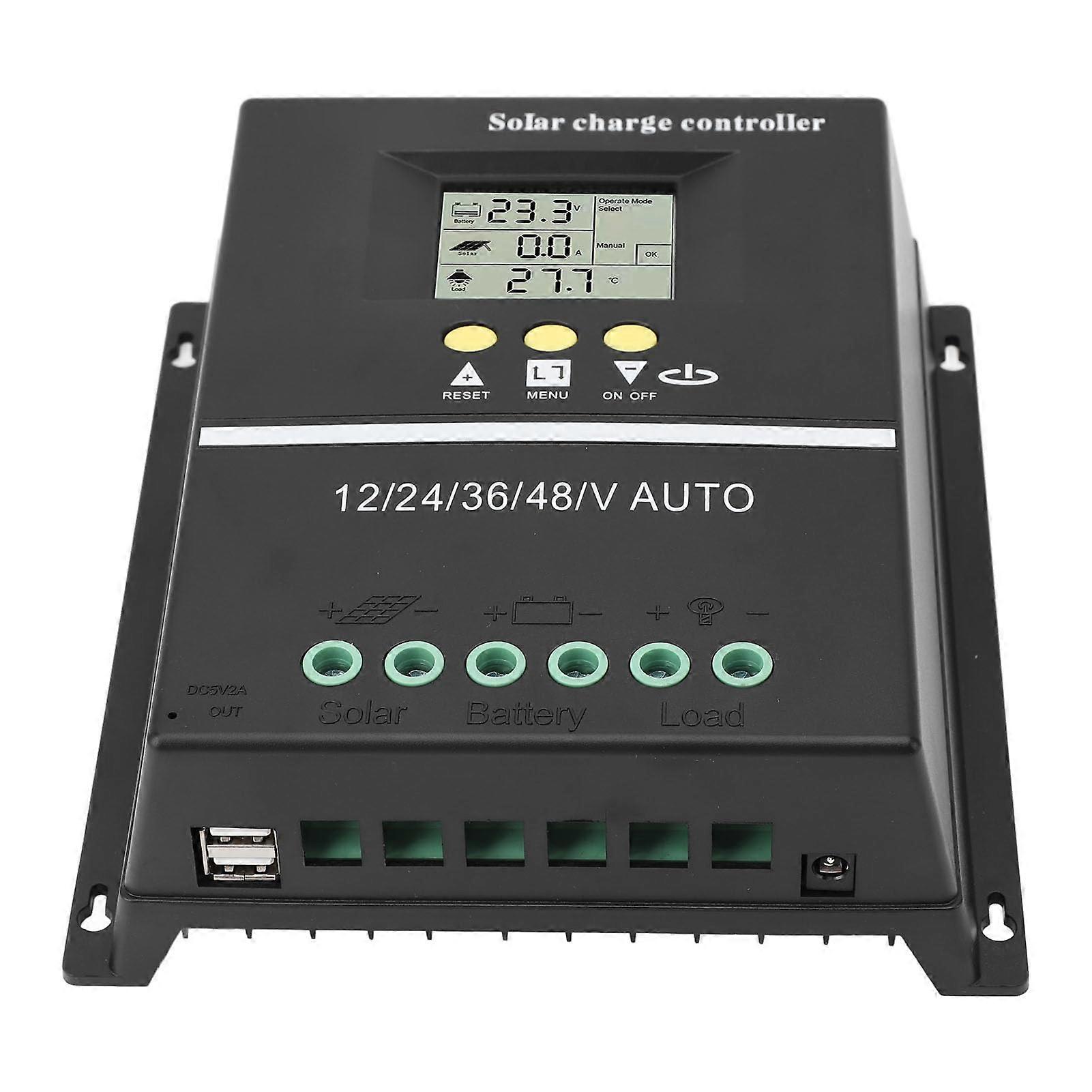 MPPT Solar Charge Controller 200A 48V LCD, Efficiency Charging, 7 Programmable Modes