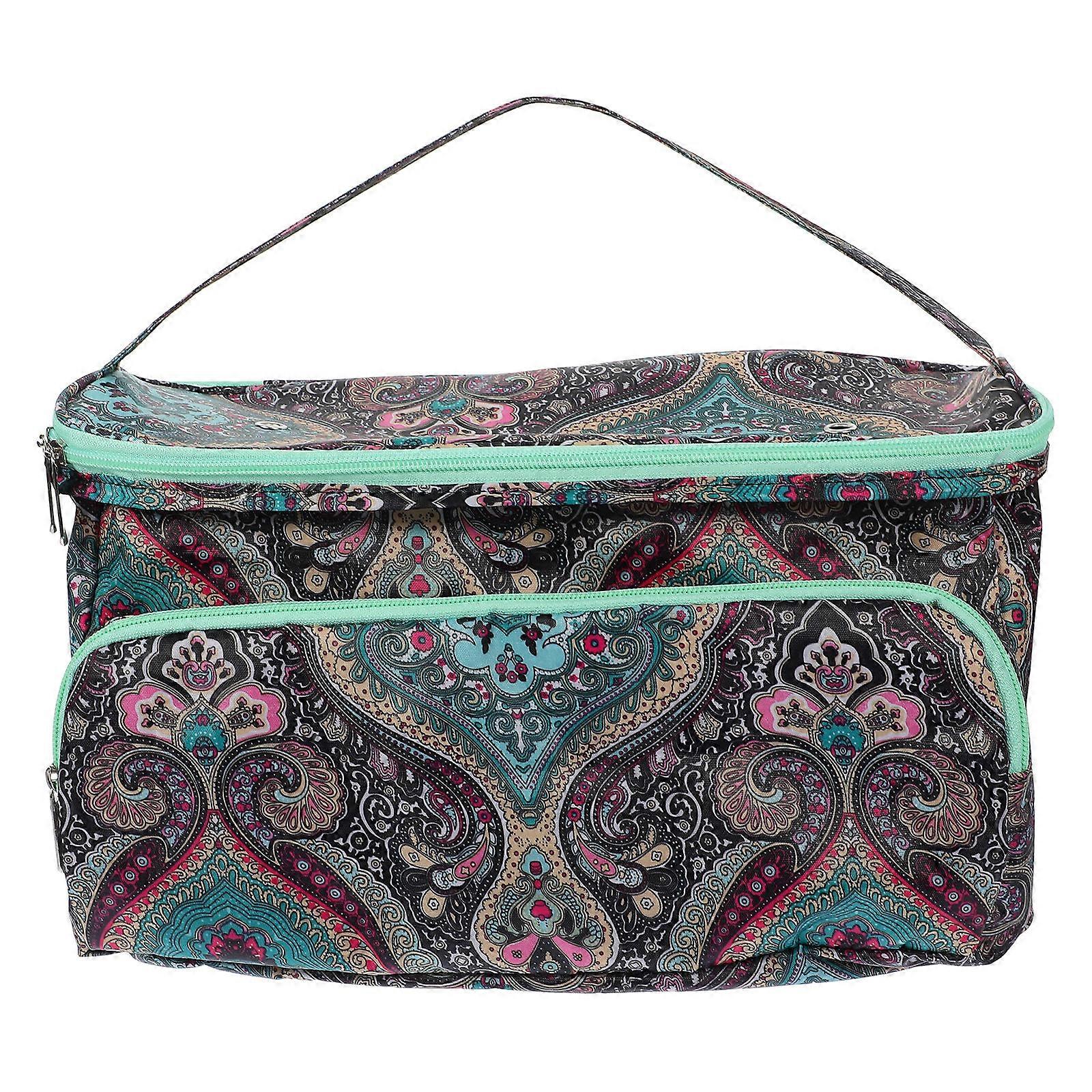 Portable Crochet Storage Case Designed For Women With Rectangular Shape Providing Line Hole Fixation And Practical Design 1Pcs