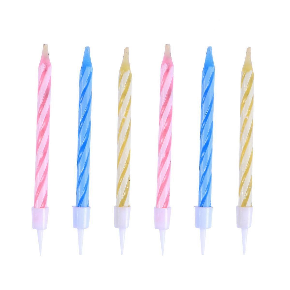 Blowout Proof Candles for Party Use 60Pcs Assorted Colors