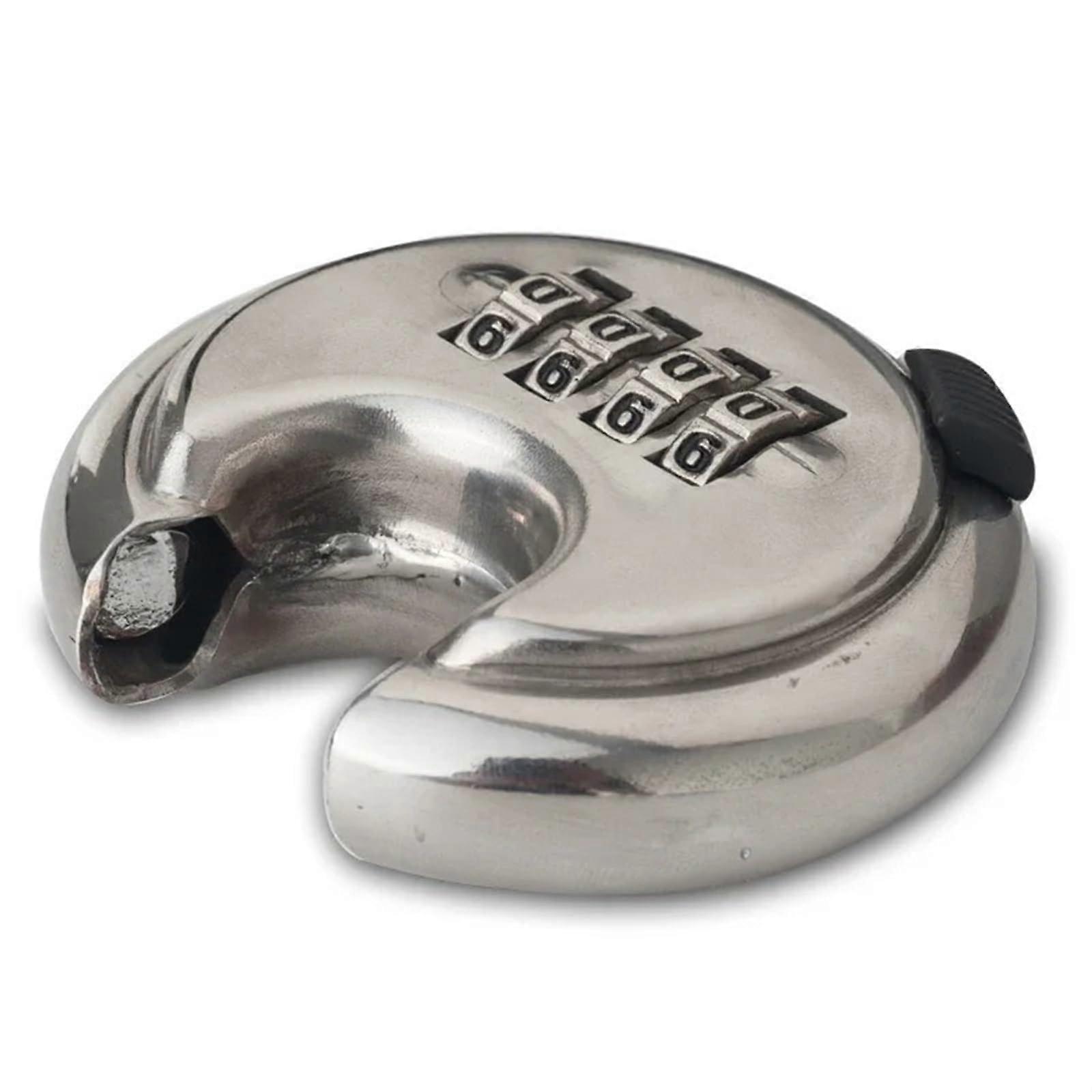 4 Digit Combination Padlock Silver Resettable Lock for Enhanced Gate Security and Suitcase Use