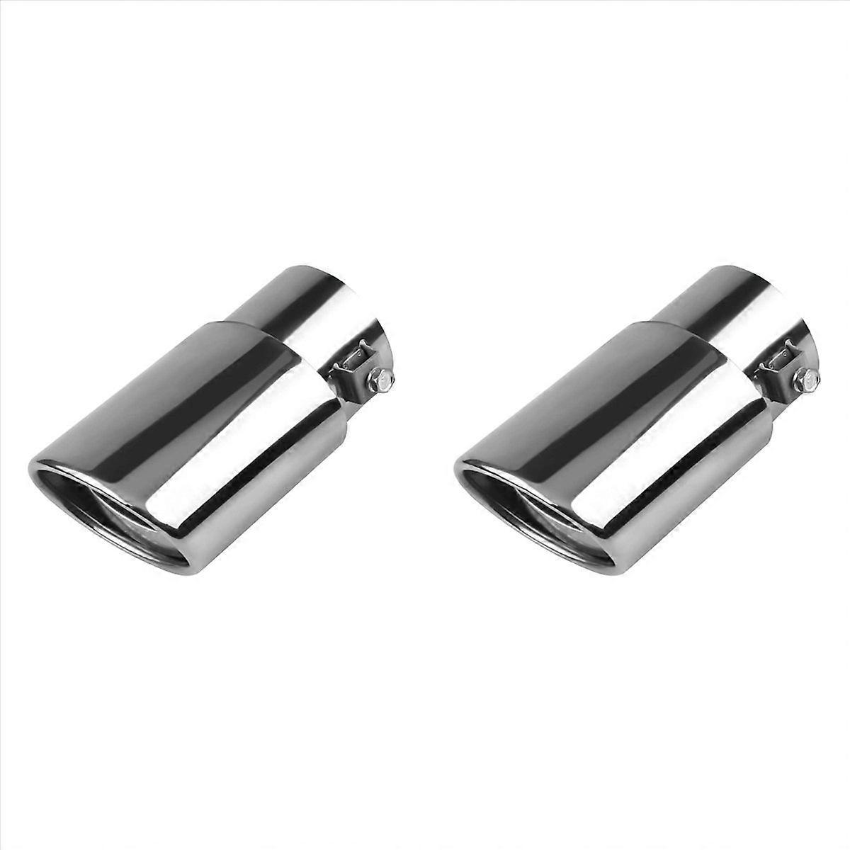 Car Exhaust Pipe Modification Tail Throat Tail Pipe (Silver)
