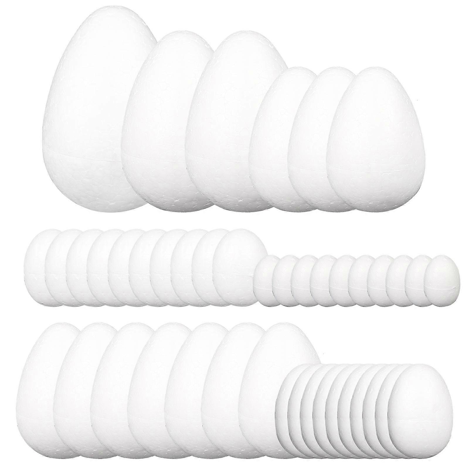 DIY Easter Egg Foams Models for Painting 43Pcs White Egg Shape DIY Craft