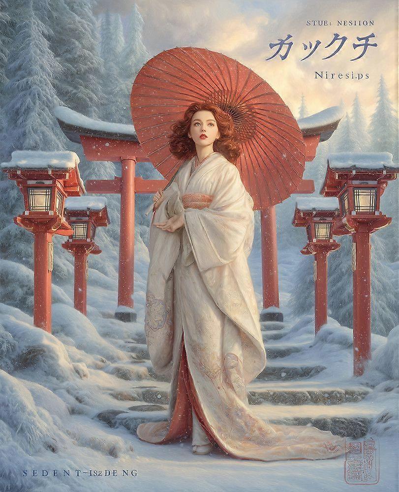 Japonská secesná puzzle V3680