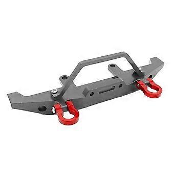 RC Car Metal Front Bumper for WPL C14 C24 C241, Durable Dark Grey Alloy Upgrade with Easy Mount